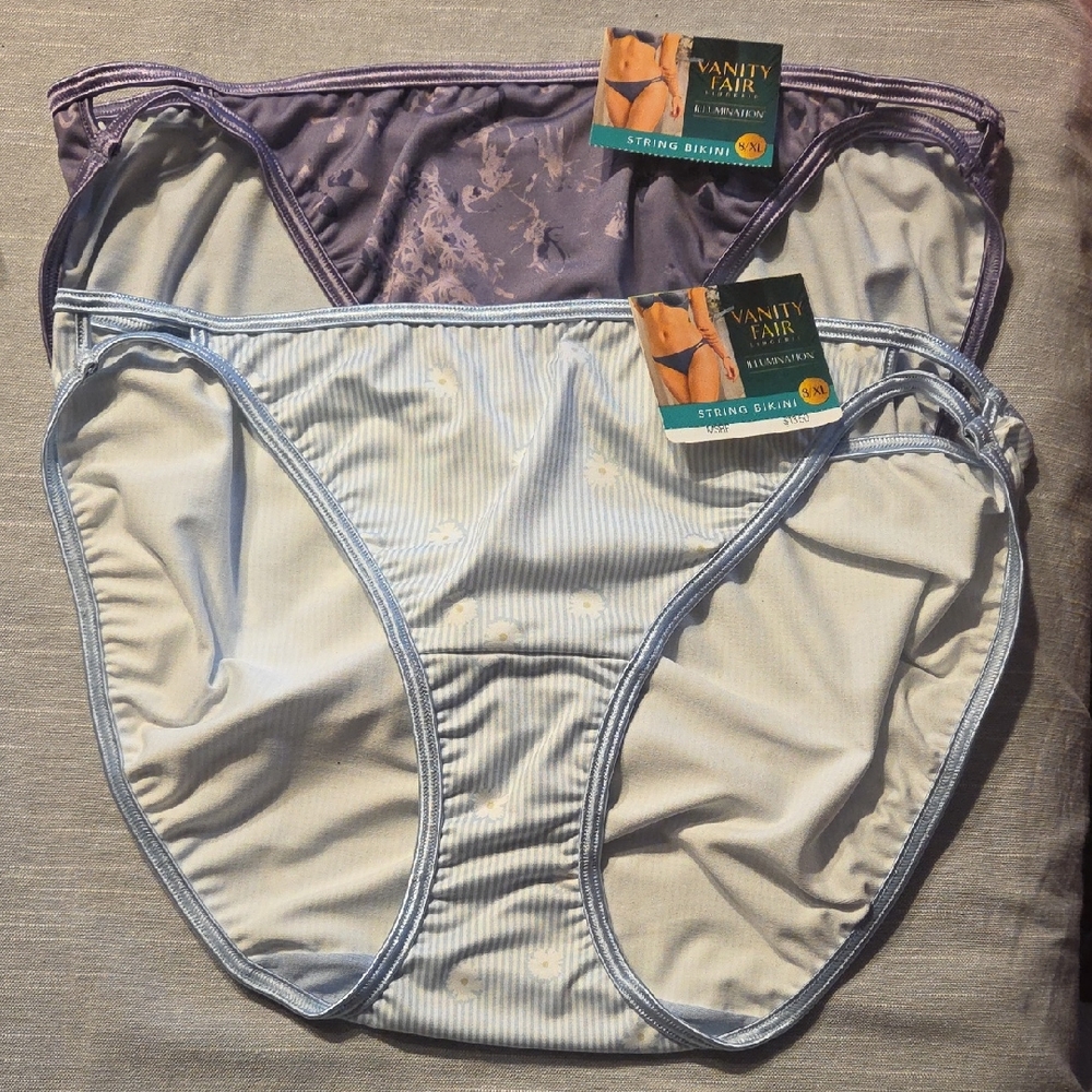 Vanity Fair Illumination String Bikini Panties Set Of 2 Size 8 XL
